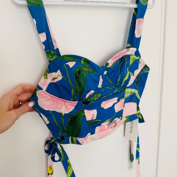 Carolina Herrera floral bustier top • size 4 - Picture 3 of 6